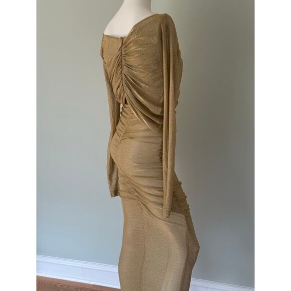 DOLCE&GABBANA Lurex mesh calf-length dress. Size 38 - Picture 6 of 11